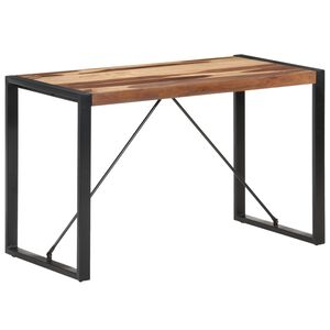 vidaXL Mesa de comedor de madera maciza 120x60x75 cm
