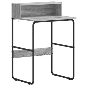 vidaXL Escritorio con almacenamiento Sonoma gris 60 x 50 x 91 cm