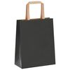 vidaXL Bolsas de papel con asas 250 uds negra 18x8x22 cm