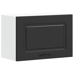 vidaXL Armario de pared para cocina Kalmar madera de ingenier&iacute;a negra