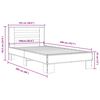 vidaXL Estructura cama madera ingenier&iacute;a metal gris Sonoma 100x200 cm