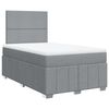 vidaXL Cama box spring con colch&oacute;n tela gris claro 120x190 cm