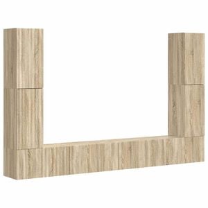 vidaXL Conjunto de mueble de TV 8 pcs Roble Sonoma