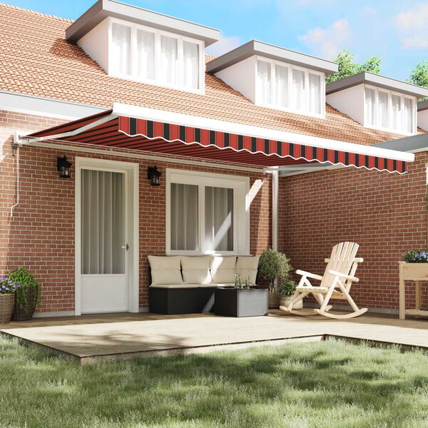 vidaXL Toldo Naranja y Marr&oacute;n 450 x 300 x 165 cm Poli&eacute;ster y Aluminio