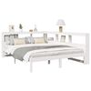 vidaXL Cama con estanter&iacute;a sin colch&oacute;n madera maciza blanca 140x190 cm