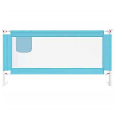 vidaXL Barandilla de seguridad cama de niño azul tela 180x25 cm