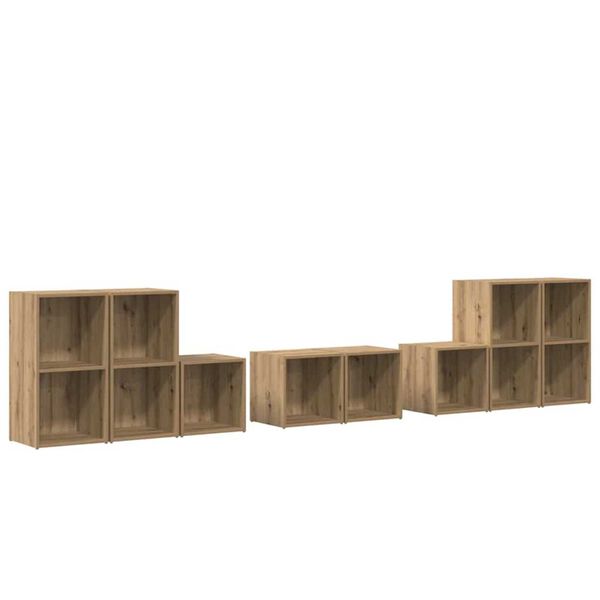 vidaXL Juego de muebles de TV 8 pcs Roble artesanal