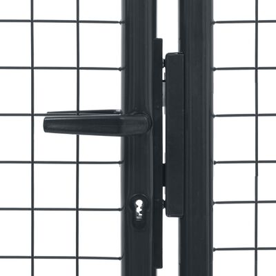 vidaXL Puerta de malla de jardín acero galvanizado gris 400x150 cm