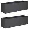 vidaXL Macetero de Jard&iacute;n 2 uds. Gris antracita 80 x 30 x 30 cm