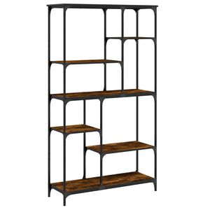 vidaXL Estanter&iacute;a madera ingenier&iacute;a acero roble ahumado 99x35,5x176 cm