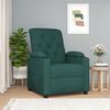 vidaXL Sill&oacute;n reclinable de tela verde oscuro