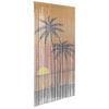vidaXL Cortina para puerta insectos estampado palmeras 100x200cm bamb&uacute;