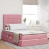 vidaXL Cama con almacenamiento y colch&oacute;n Rosa 120 x 200 cm Terciopelo