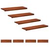vidaXL Alfombras para escalones 8 uds. 100 x 25 x 2 cm Marr&oacute;n