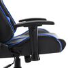 vidaXL Silla de gaming de cuero sint&eacute;tico negro y azul