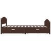 vidaXL Estructura cama 2 cajones madera pino marr&oacute;n oscuro 140x200 cm