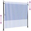 vidaXL Persiana enrollable exterior tela acero azul blanco 200x270 cm