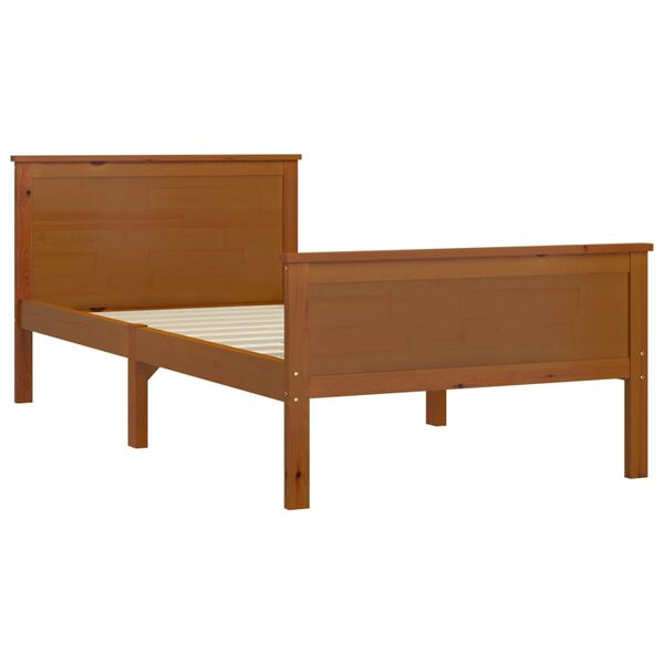 vidaXL Estructura cama sin colchón madera pino marrón miel 90x200 cm