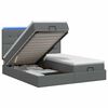 vidaXL Cama tipo otomana con colch&oacute;n y LED Gris oscuro 160 x 200 cm