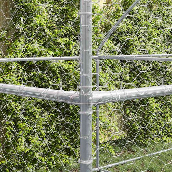 vidaXL Refugio para perros 3 pcs Plateado 6 x 2 x 2 m