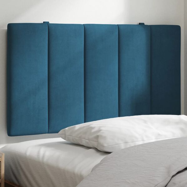 vidaXL Cabecero de cama acolchado Hanko terciopelo azul 90 cm