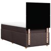 vidaXL Cama box spring con colch&oacute;n tela marr&oacute;n oscuro 100x200 cm