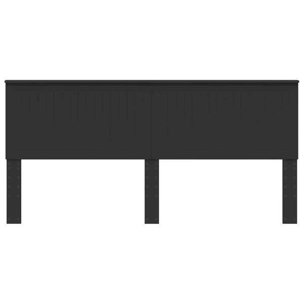 vidaXL Cabecero con cabecera Roble Negro 200 cm Madera contrachapada