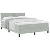 vidaXL Cama tipo Box Spring Gris Claro 140 x 190 cm Terciopelo