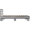 vidaXL Estructura cama madera ingeniería metal gris Sonoma 75x190 cm