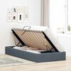 vidaXL Cama con almacenamiento Gris oscuro 90 x 190 cm Terciopelo