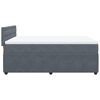 vidaXL Cama box spring con colch&oacute;n terciopelo gris oscuro 140x200 cm