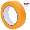 vidaXL Cintas de Enmascarar para Pintores 50 pcs Amarillo 25mm x 50m