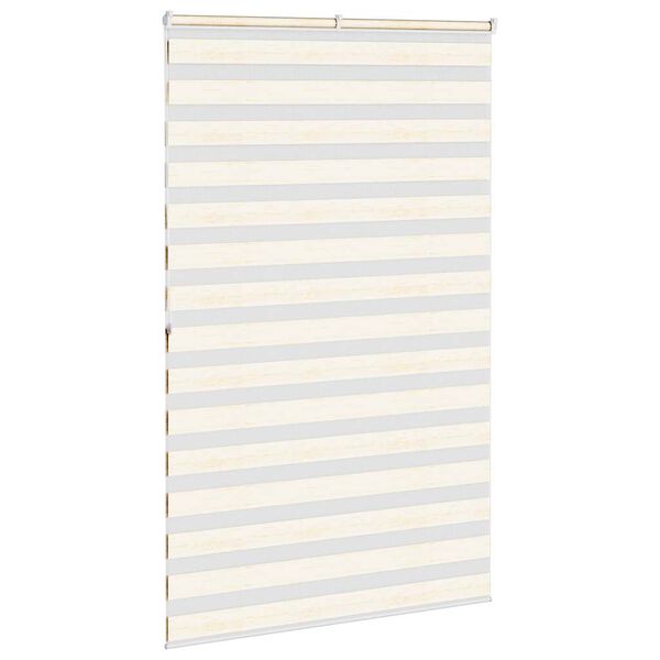 vidaXL Estor cebra beige m&aacute;rmol tejido ancho 145,9 cm poli&eacute;ster