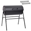 vidaXL Parrilla de barril con 2 rejillas de cocci&oacute;n 3 uds. Metal Negro