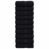 vidaXL Toalla de Invitado SOLUND 50 uds. Negro 30 x 30 cm 550 gsm