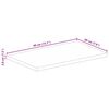 vidaXL Tablero mesa rectangular madera maciza mango rugosa 40x20x3,8cm