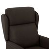 vidaXL Sillón reclinable de tela marrón oscuro