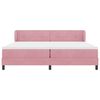 vidaXL Cama tipo Box Spring con colch&oacute;n Rosa 200 x 200 cm Terciopelo