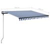 vidaXL Toldo de pie autom&aacute;tico azul y blanco 350x250 cm