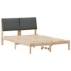 vidaXL Estructura de cama Negro y gris oscuro 160 x 200 cm