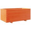 vidaXL Jardinera madera maciza de pino marr&oacute;n cera 110x60x49,5 cm