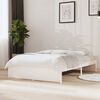 vidaXL Estructura de cama sin colch&oacute;n madera maciza blanco 120x190 cm