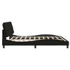 vidaXL Estructura de cama sin colch&oacute;n tela negro 200x200 cm