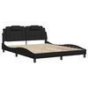 vidaXL Estructura de cama Viana con LED sin colch&oacute;n negro 160x200 cm