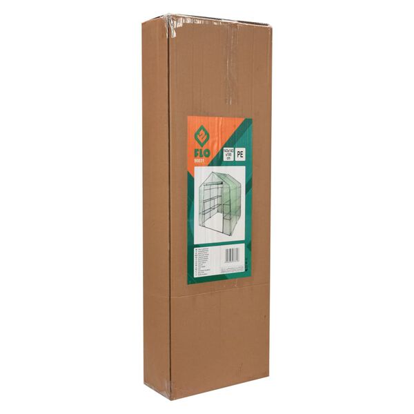 FLO Invernadero con 8 estantes verde y negro 143x143x195 cm