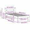 vidaXL Estructura de cama Natural 90 x 200 cm Madera de pino macizo