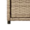 vidaXL Armario de almacenaje de jardín ratán PE beige 105x55x113 cm