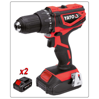 YATO Taladro cables con 2 baterías iones de litio 3,0Ah 18V 40Nm | vidaXL.es
