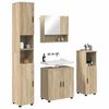 vidaXL Juego de muebles de ba&ntilde;o Montaje en la pared 4 pcs Roble Sonoma