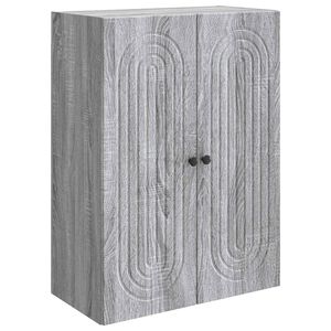 vidaXL Armario de pared Sonoma gris 66 x 34,5 x 90 cm